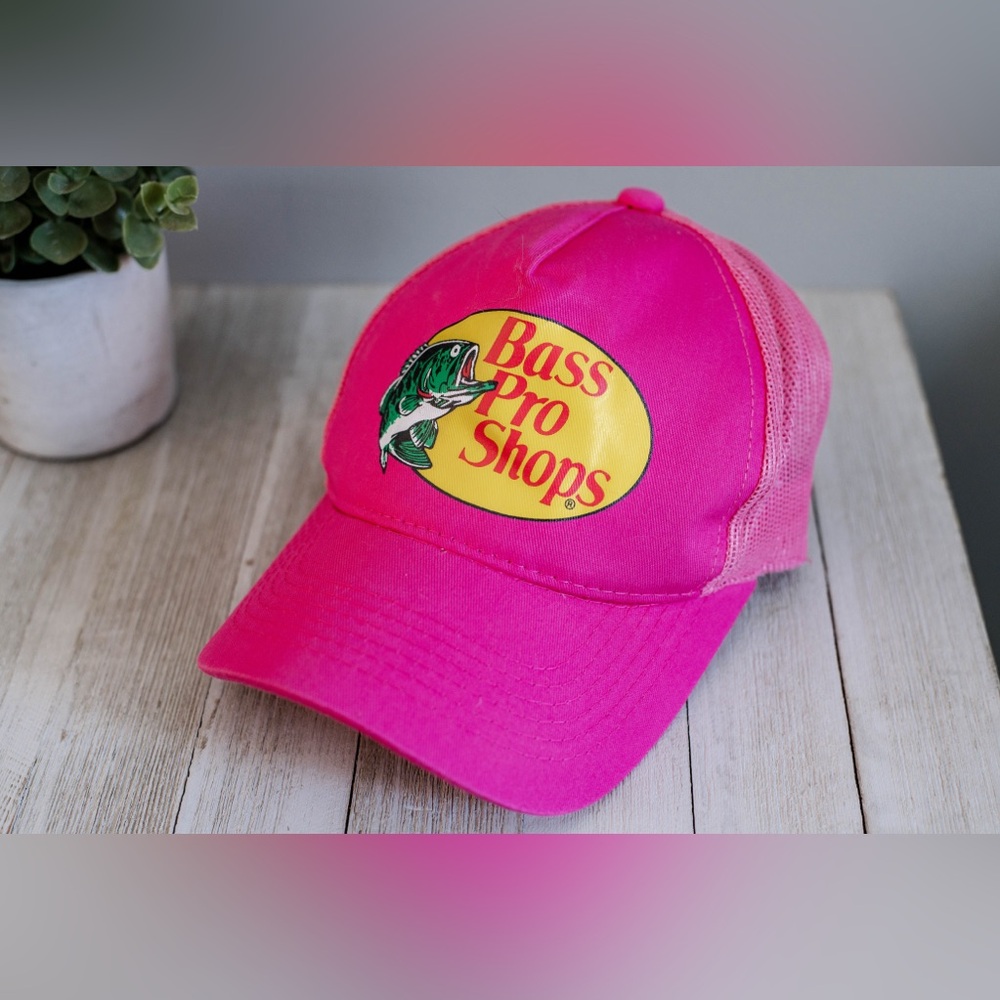 Bass Pro Shops Hot Pink Mesh Trucker Hat